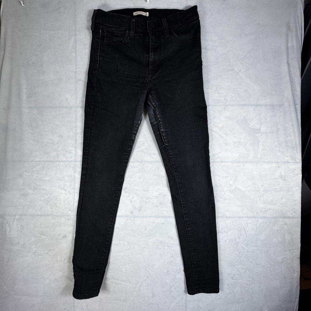 Levi's 720 Womens Supper Skinny Jeans Black Dark Wash High Rise Stretch Denim 30